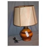 MC 19" Hand Turned Wood Base Table Lamp