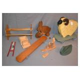 Lot Various Vintgae & Other Wood Toys & More