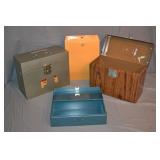 Lot 3pcs Metal File Boxes