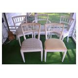 5pcs Carl Malmsten White Wood Dining Chairs