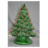 Vintage 14" Ceramic Lighted Christmas Tree