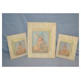 3pc MCM Lenne Wood Wall Art