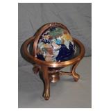 Kalifano 14" Gemstone Globe on Copper Stand