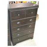 5 Drawer Black Wooden Dresser