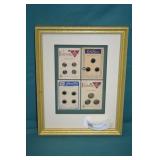 Vintage Shadowbox Framed Button Collection