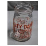 CIty Dairy Mt Clemens MI 12oz Cottage Cheese Jar