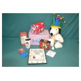 Lot Peanuts Plush, Books, Tin, Socks & More