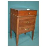 Vintage Wooden Sewing Cabinet Chest