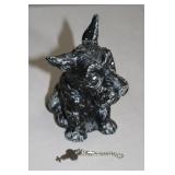 Abtique 5" Cast Metal Scottish Terrier Bank w/ Key