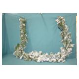 9 Foot Section Lighted & Flocked Garland