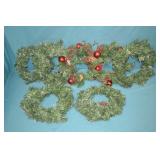 7 Various 12" Small Garland Wreaths