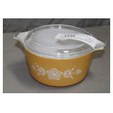 Pyrex 1qt Butterfly Gold Covered Casserole