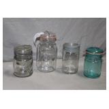 4pcs Antique bail Top Canning Jars
