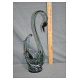 1960s 15" Hand Made Murano Style Art Glass Swan