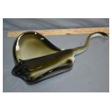 12" Long Manta Ray hand Made Art Glass