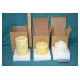 3pcs LED Cream Color Luminara Candles New in Boxes