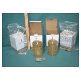 4pcs Luminara 5" LED Gold Glitter Candles New