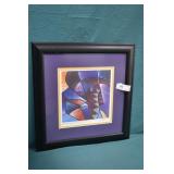 Framed & Signed Color & Glass Print 21" Square