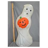 34" Tall Plastic Blow Mold Lighted Ghost