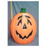 24" Tall Plastic Blow Mold Lighted Pumpkin