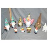 10pcs Various Garden Gnome Figures
