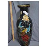 24" Asian Inspired Decorative Peacock Vase