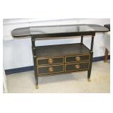 Mid Century Regency Style Drop Leaf Serving Bar