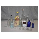 Lot Cintage Glass Apothacary & Other Bottles