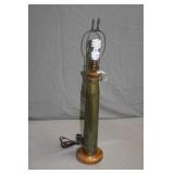 30" Brass Shell Casing Trench Art Table Lamp