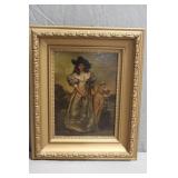 Original Oil Painting on Board in Guilded Frame