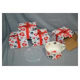 4 Temptations Pawfetti 16oz Bowls w/ Lids In Boxes
