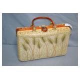 1950s Patti Originals Wicker Weave 12" Box Purse