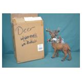 16" Christmas Deer Statue New in Box