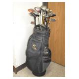 Lot Misc Golf Clubs and Golf Bag