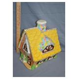 11" Tall Candy Cottage Ceramic Cookie Jar