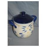 Temptations Old World Blue 8" Tall Cookie Jar
