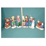6pc Set Christmas Carrolers & Children 14" Tall