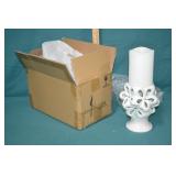 Lightscapers White 7" Holder & 5" LED Candle New