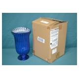 12" Lighted Cobalt Blue Accent Vase New in Box