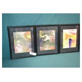 3pc 12" x 14" Music Lovers Art Print Set Framed