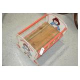 21" Bobbs Merrill Raggedy Ann Wooden Doll Crib