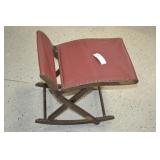 Antique 18" Tall Folding Rocking Footstool