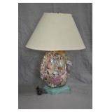 Vintage 28" Tall Sea Shell Table Lamp