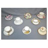 8 English Bone China Tea Cup & Saucers Sets