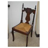 Late 19th Century Woven Rush Seat Side Chair