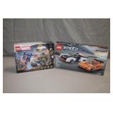 2 Lego Building Sets Marvel & Speed Champs