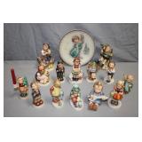 14pcs Various German Hummel Figurines & Plate