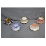 English & German Bone China Tea Cup & Saucers Set
