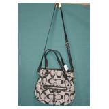 Coach Daisy Outline Emma Black & Silver 12" Purse