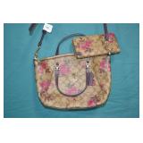 Coach Prarie Floral Leather Satchel & Wallet